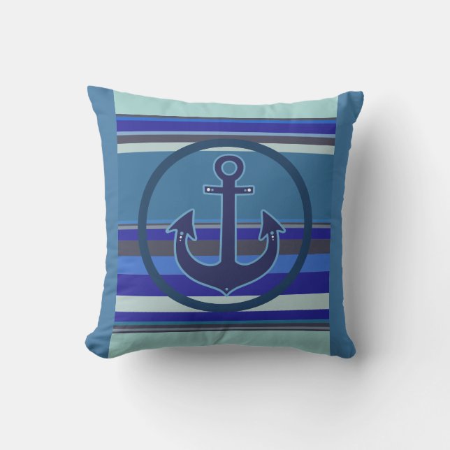 maison de plage décor nautique coussin d'ancre (Recto)