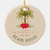 Maison de plage Décoration de Noël de palmier Vaca (Dos)