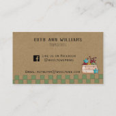 MAISON DE SALTBOX PRIMITIVE SUR KRAFT CARTE DE VIS (Dos)