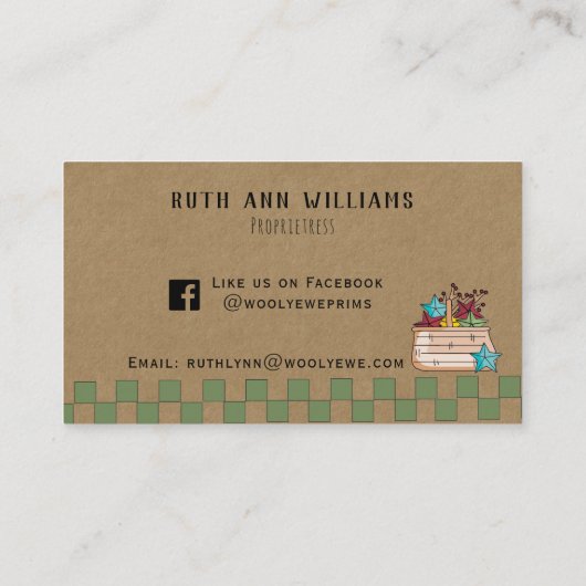 MAISON DE SALTBOX PRIMITIVE SUR KRAFT CARTE DE VIS (Dos)