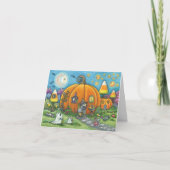 MAISON DE SOURIS HALLOWEEN CARTE DE NOTE Vide (Devant)