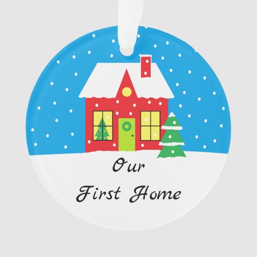 "Maison de vacances" Ornement de Noël (devant)
