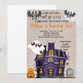 Maison d'Halloween pas si effrayant invitation d'a (Devant / Derrière)