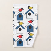 Maison d'oiseaux Maison d'oiseaux Colorés Oiseaux (Serviette à main)