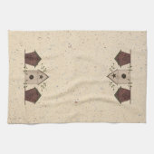 Maison d'oiseaux primitive Serviette de cuisine (Horizontal)