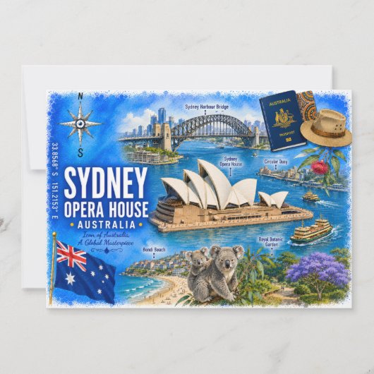 Maison d'opéra de Sydney Australie Carte postale a (Devant)