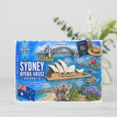 Maison d'opéra de Sydney Australie Carte postale a (Debout devant)