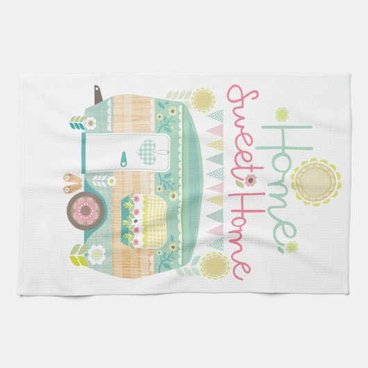 Maison douce maison, serviette de thé caravane (Horizontal)