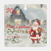 Maison du Père Noël Photo Carré Ornement (Recto)