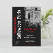 Maison éffrayante halloween invitation à la fête (Debout devant)