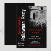 Maison éffrayante halloween invitation à la fête (Devant / Derrière)