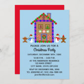 Maison en pain d'épice #1-2 Carte d'invitation (Devant / Derrière)