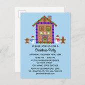 Maison en pain d'épice #1 Carte postale Invitation (Devant / Derrière)