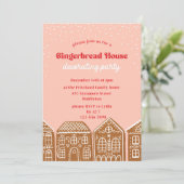 Maison en pain d'épice Décoration Fête Invitation (Debout devant)