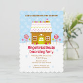 Maison en pain d'épice Décoration Fête Invitation (Debout devant)