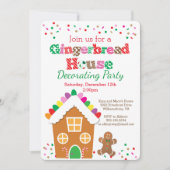 Maison en pain d'épice Décoration Fête Invitation (Devant)