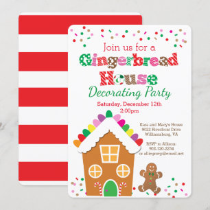 Maison en pain d'épice Décoration Fête Invitation