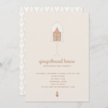 Maison en pain d'épice Décoration Fête Invitation