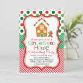 Maison en pain d'épice Décoration Fête Invitation (Debout devant)