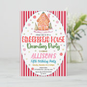 Maison en pain d'épice Décoration Fête Invitation (Debout devant)