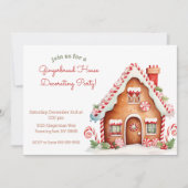 Maison en pain d'épice Décoration Fête Invitation (Devant)