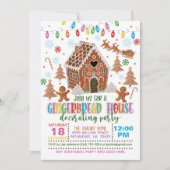 Maison en pain d'épice Décoration Invitation de fê (Devant)