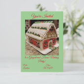 Maison en pain d'épice Faire une invitation de fêt (Debout devant)