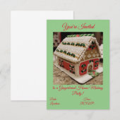 Maison en pain d'épice Faire une invitation de fêt (Devant / Derrière)