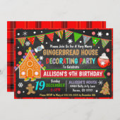Maison en pain d'épice Invitation de Noël (Devant / Derrière)