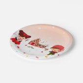 Maison en pain d'épices Décoration assiettes de fê (Angle)