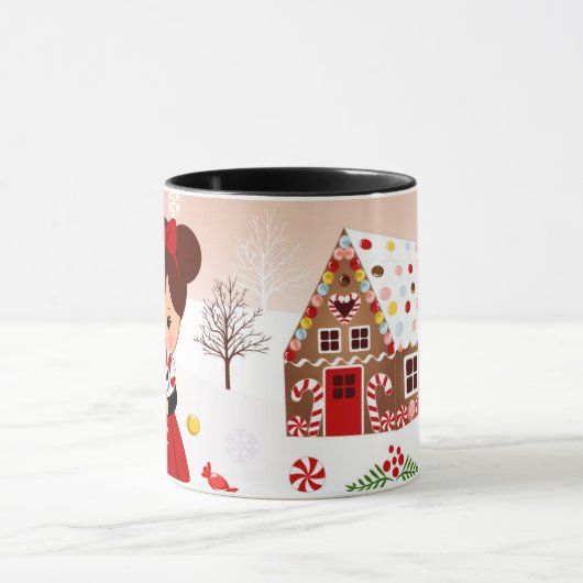Maison en pain d'épices et petite fille MUG (Centre)