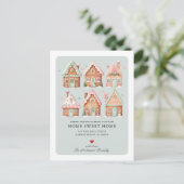 Maison en pain d'épices Village Faire-part mobile (Debout devant)