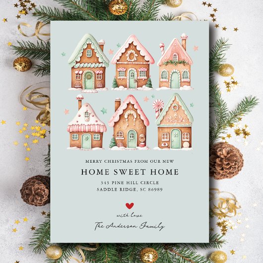 Maison en pain d'épices Village Faire-part mobile