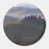 Maison en Toscane dans le matin aimant rond brouil (Devant)