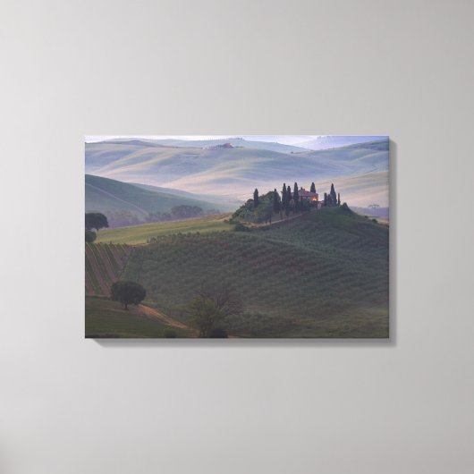 Maison en Toscane dans le matin papier de toile br (Recto)