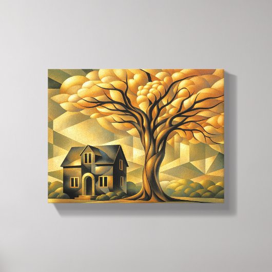 Maison et arbre dans l'Art Déco (Recto)