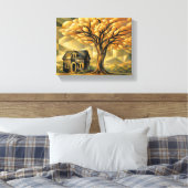 Maison et arbre dans l'Art Déco (Insitu(Chambre))