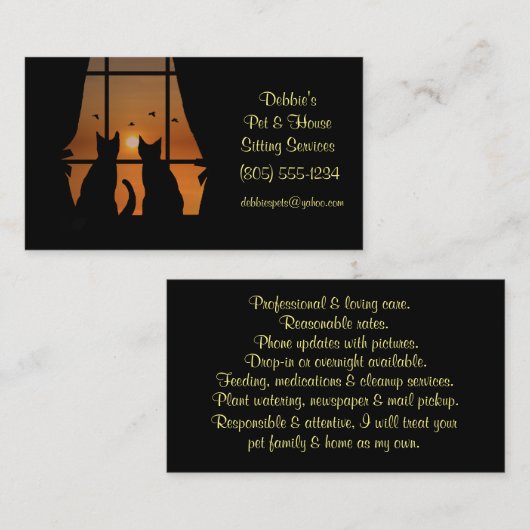 Maison et Carte de visite assis (Devant / Derrière)