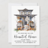 Maison Halloween | Faire-part de déplacement de po (Devant)