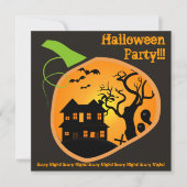 Maison hantée adulte Halloween Fête Invitation (Devant)