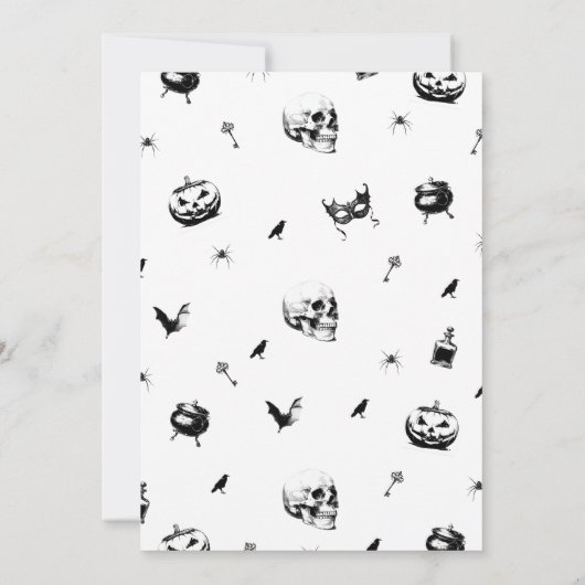 Maison Hantée Adulte Halloween Invitation de fête  (Dos)