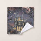 Maison hantée | Arbre à Pleines lunes Éffrayantes  (Gant de toilette)