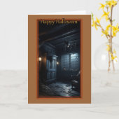 Maison hantée avec carte d'Halloween Spider géant (Fleur jaune)