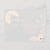 Maison hantée dans une carte postale d'Halloween c (Dos)