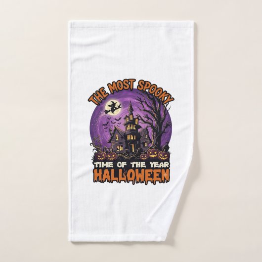 Maison hantée de Halloween la plus effrayante Sorc (Serviette à main)