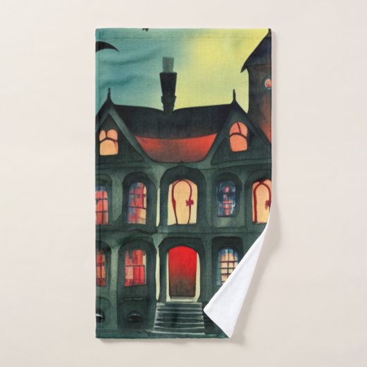 Maison hantée d'Halloween (Serviette à main)
