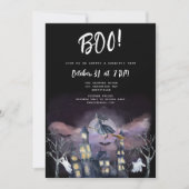 Maison Hantée éffrayante Halloween Fête Invitation (Devant)