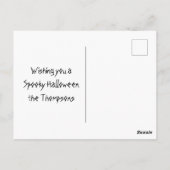 Maison hantée et carte de sorcière volante (Dos)