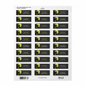 Maison hantée Étiquettes d'Halloween (Feuille entière)