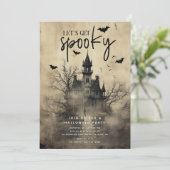 Maison Hantée Gothique Halloween Invitation de la (Debout devant)